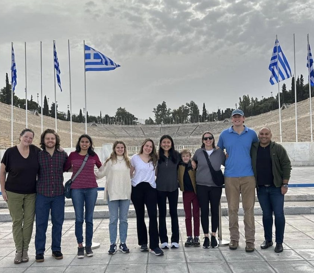 Students enjoying cultural excursions during their psychology program in Greece and Europe with Philotimo Med.